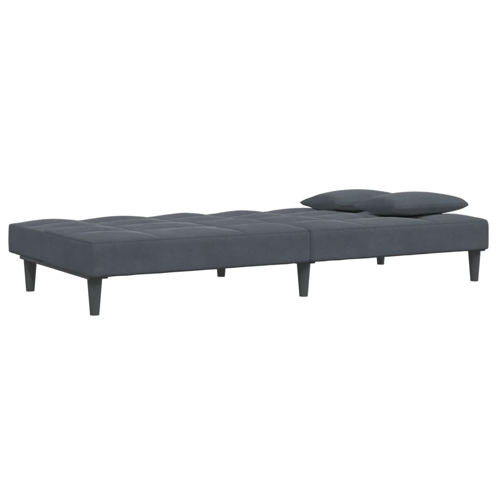 2-Personers Sovesofa Med Fodskammel Velour
