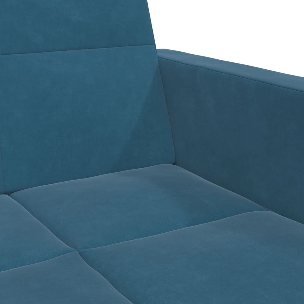 2-Personers Sovesofa Med Fodskammel Velour