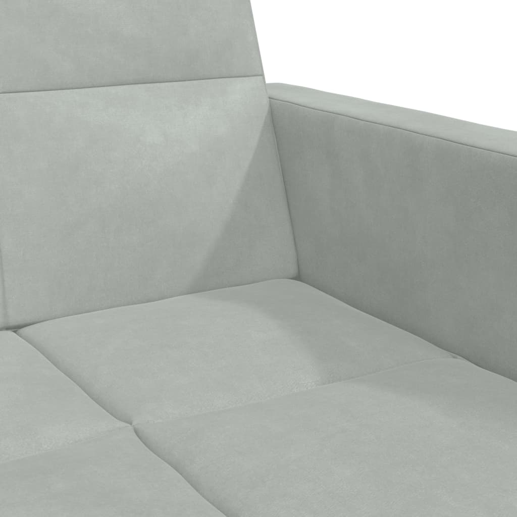 2-Personers Sovesofa Med Fodskammel Velour