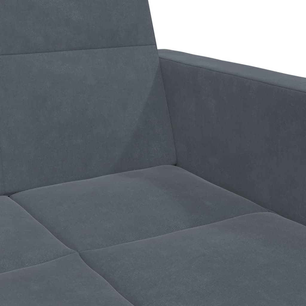 2-Personers Sovesofa Med Fodskammel Velour