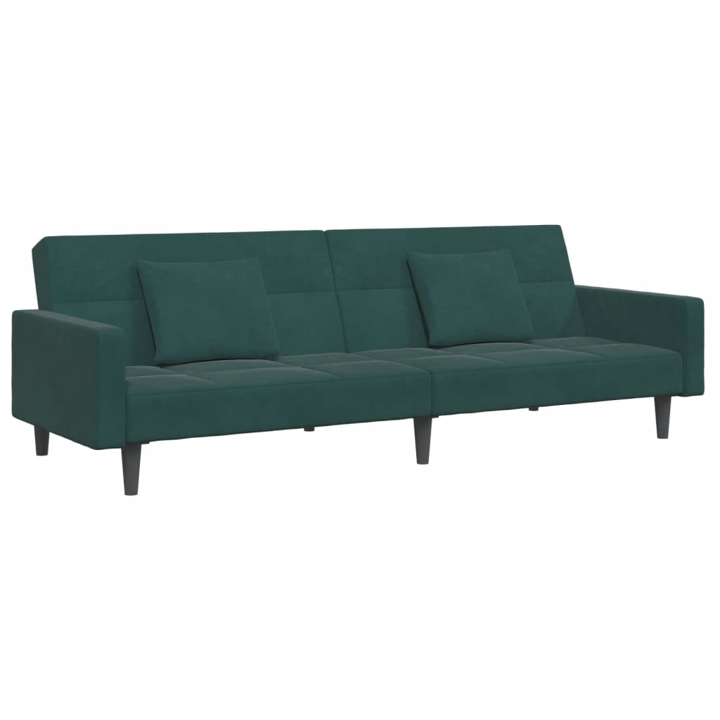 2-Personers Sovesofa Med Fodskammel Velour