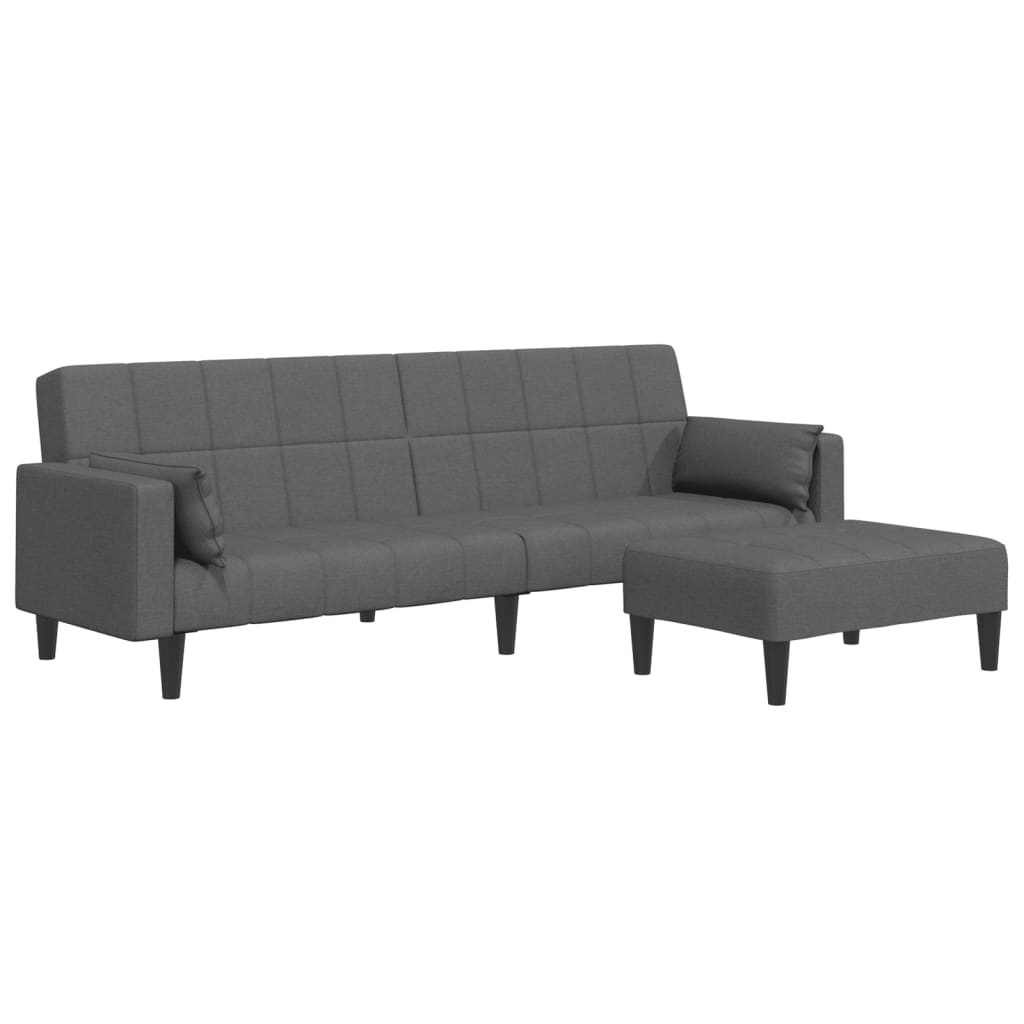 2-Personers Sovesofa Med Fodskammel Stof