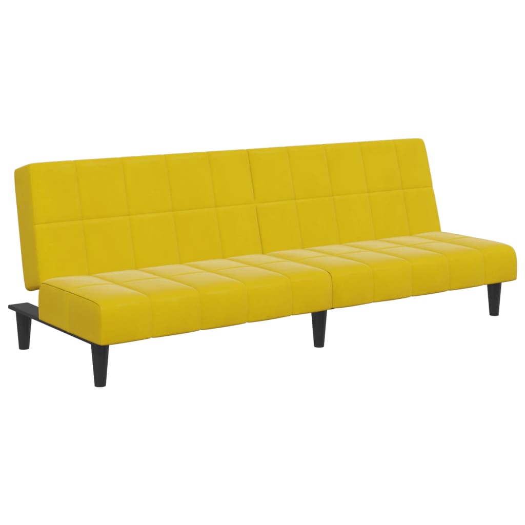 2-Personers Sovesofa Med Fodskammel Velour