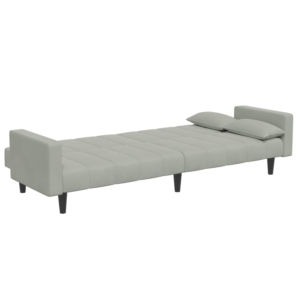 2-Personers Sovesofa Med Fodskammel Velour
