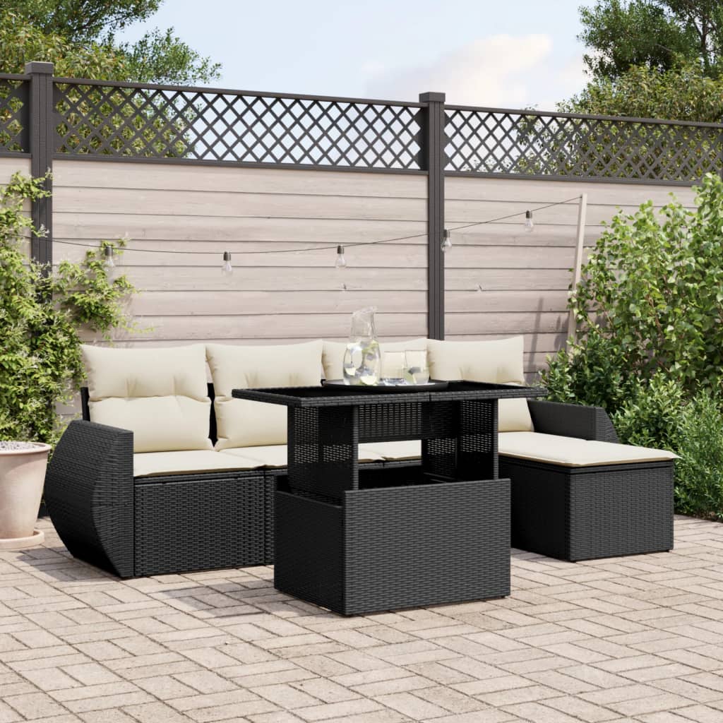 Sofasæt Til Haven 6 Dele Med Hynder Polyrattan - Variant 3268496