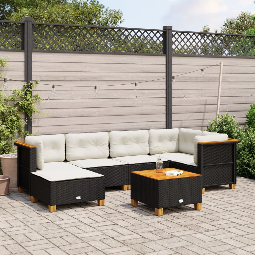 Sofasæt Til Haven 7 Dele Med Hynder Polyrattan - Variant 3261917