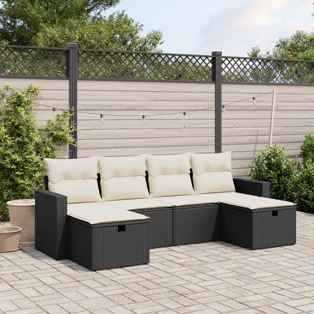 Sofasæt Til Haven 6 Dele Med Hynder Polyrattan - Variant 3263542