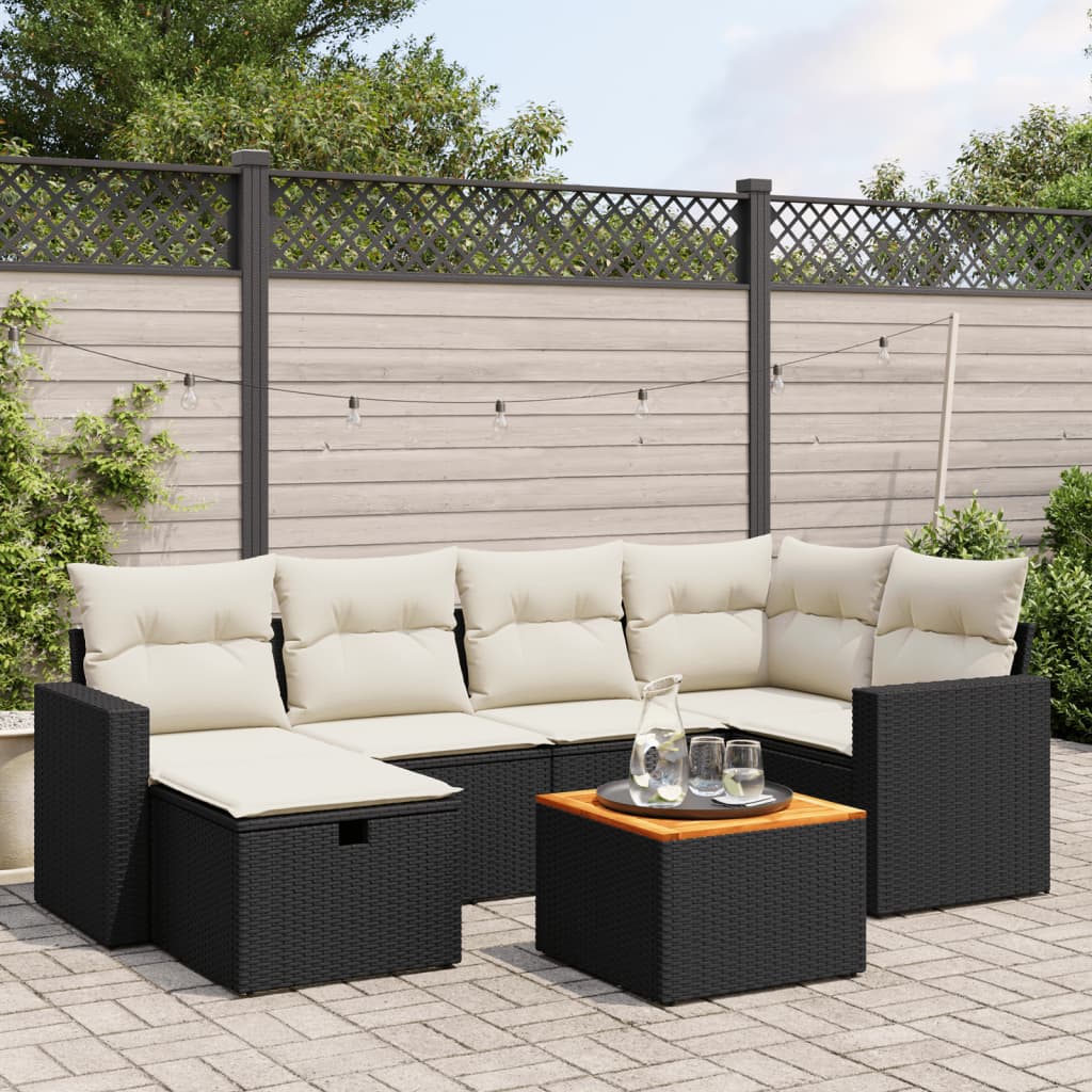 Sofasæt Til Haven 7 Dele Med Hynder Polyrattan - Variant 3264836