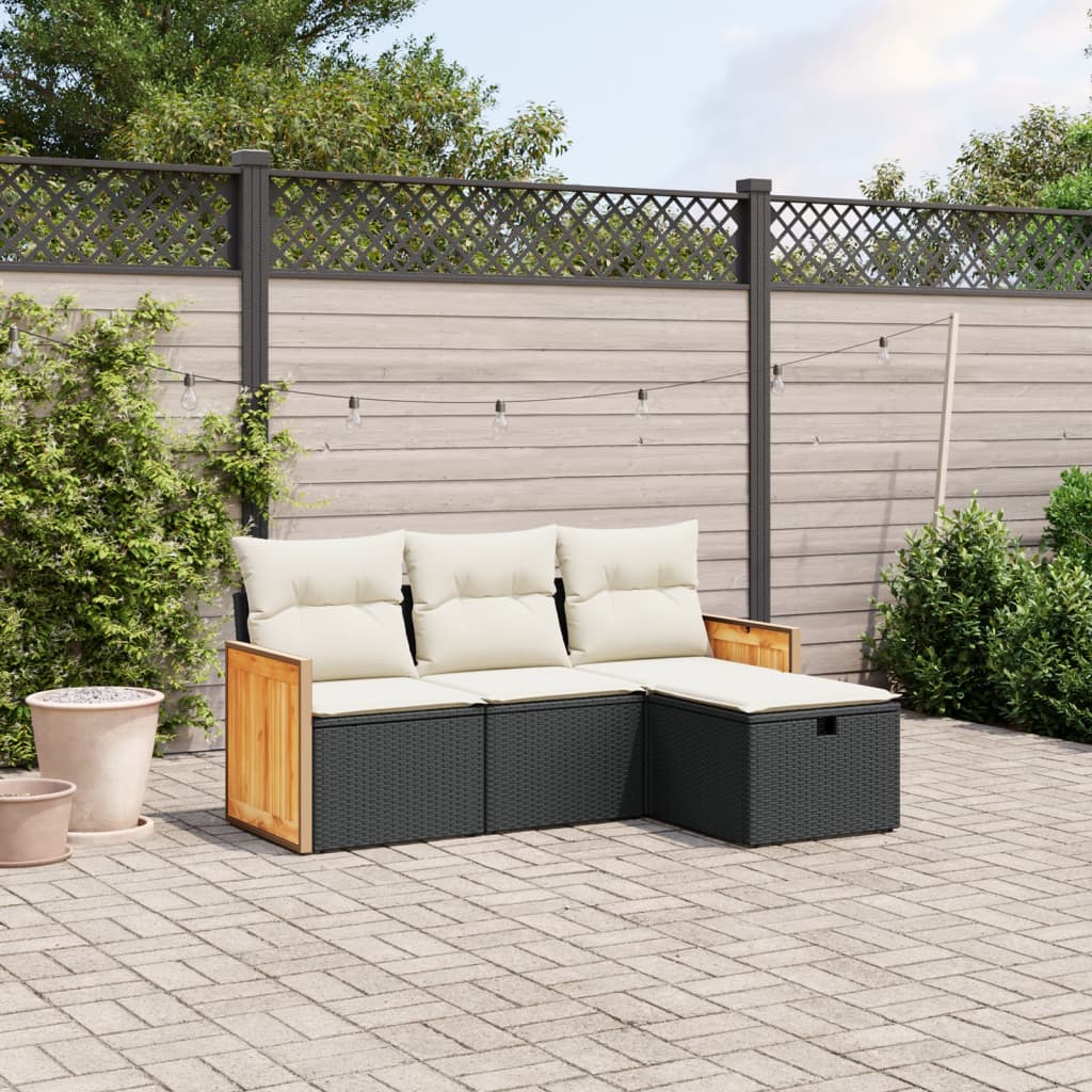 Sofasæt Til Haven 4 Dele Med Hynder Polyrattan - Variant 3265704