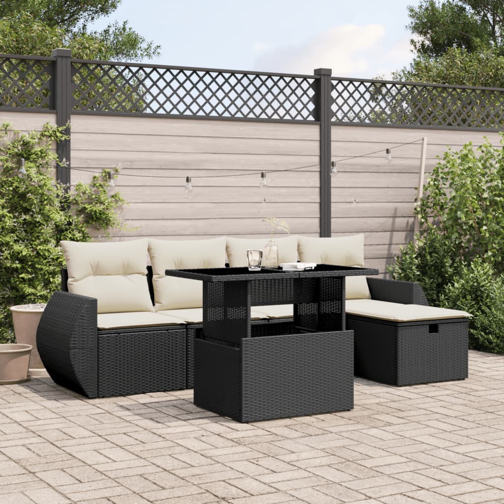 Sofasæt Til Haven 6 Dele Med Hynder Polyrattan - Variant 3275126
