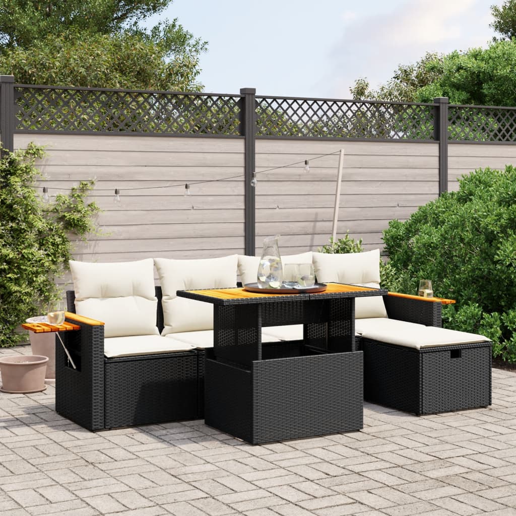 Sofasæt Til Haven 6 Dele Med Hynder Polyrattan - Variant 3276136