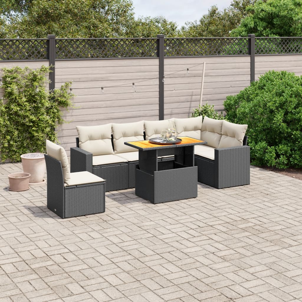 Sofasæt Til Haven 7 Dele Med Hynder Polyrattan - Variant 3271336