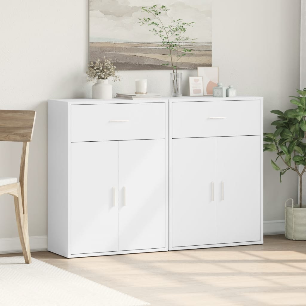 Skænke 2 Stk. 60X30X84 Cm Konstrueret Træ Etræsfarve