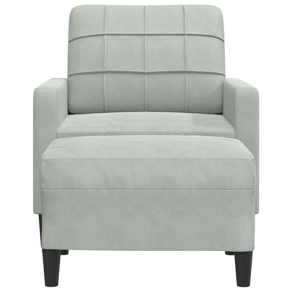 Sofastol Med Fodskammel 60 Cm Velour