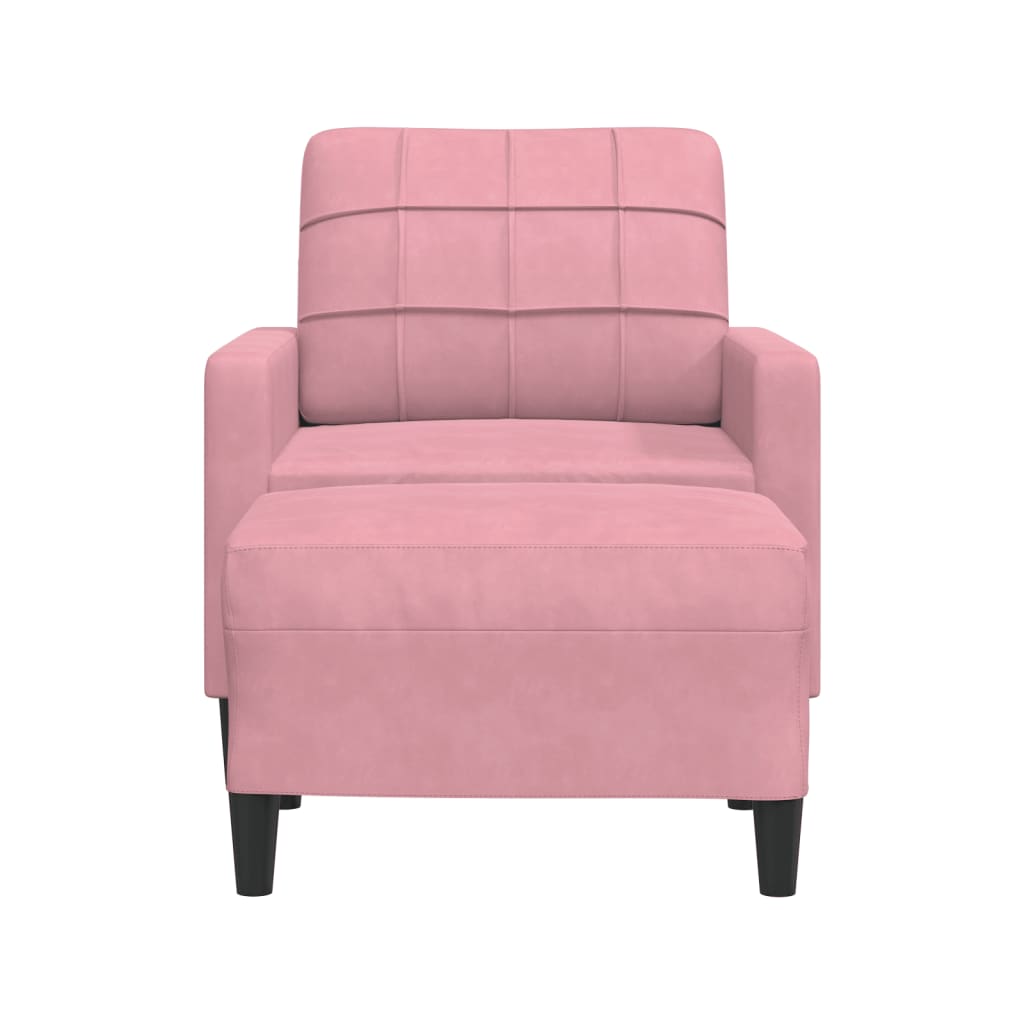 Sofastol Med Fodskammel 60 Cm Velour