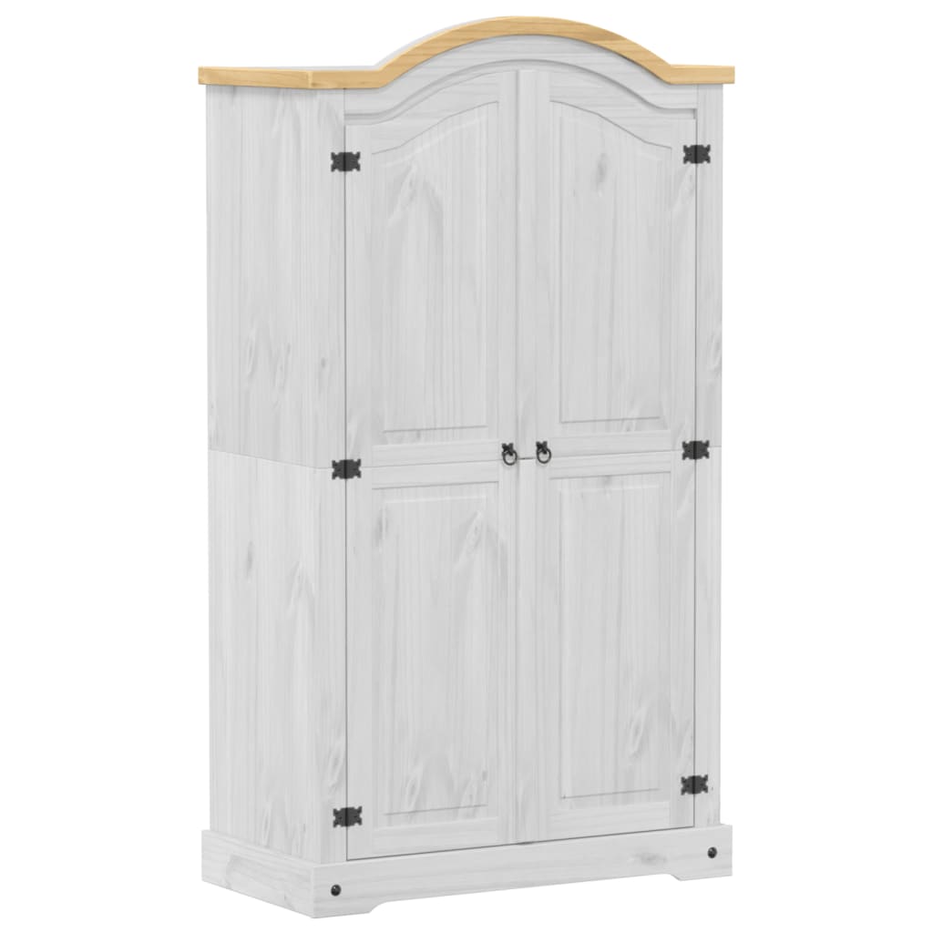 Klædeskab Corona 102x52x186 Cm Massivt Fyrretræ - Billede 2