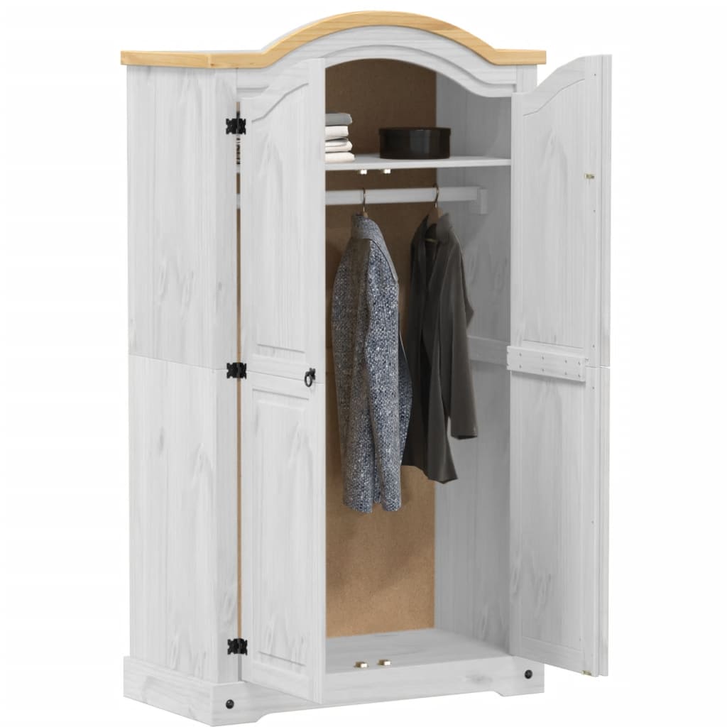 Klædeskab Corona 102x52x186 Cm Massivt Fyrretræ - Billede 3