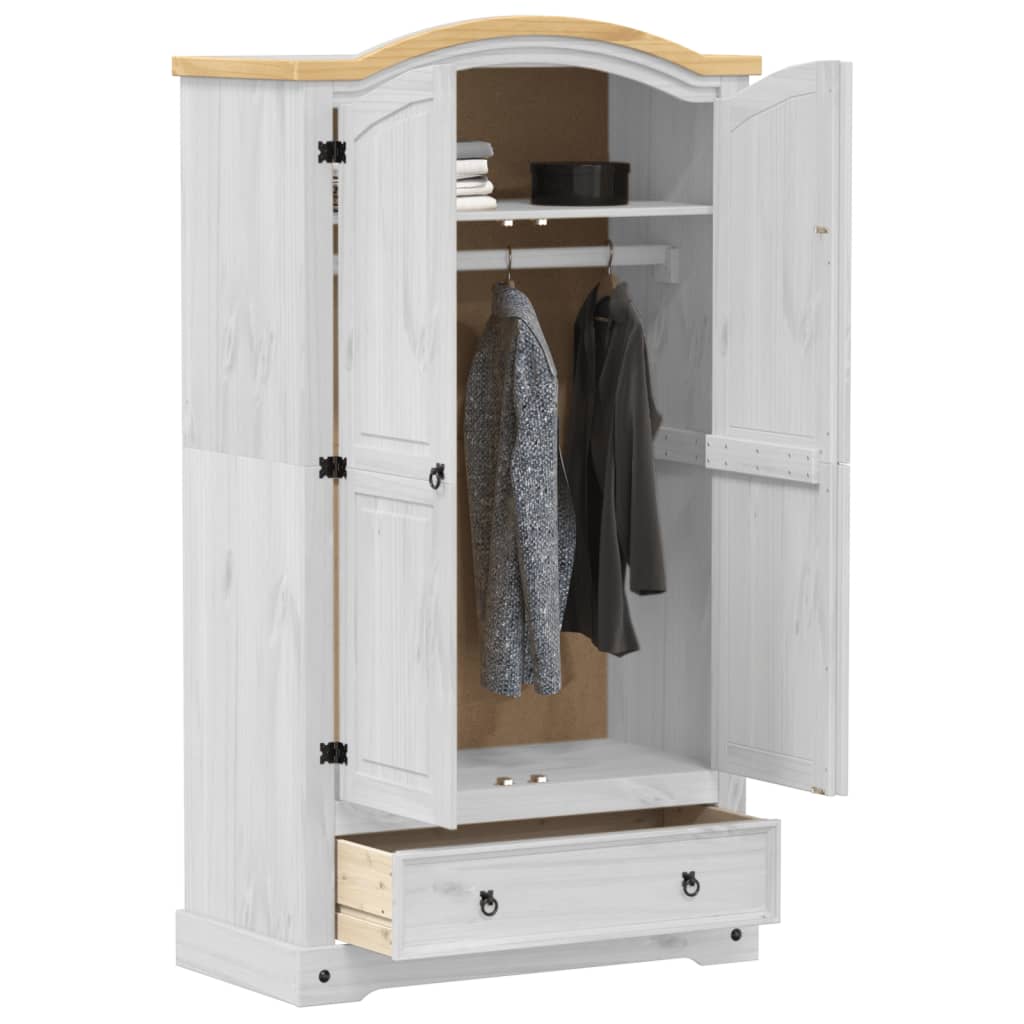Klædeskab Corona 102x52x186 Cm Massivt Fyrretræ - Billede 3
