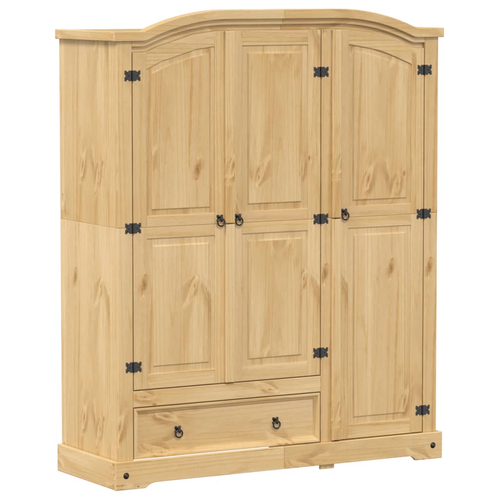 Klædeskab Corona 151,5x52x186 Cm Massivt Fyrretræ - Billede 2