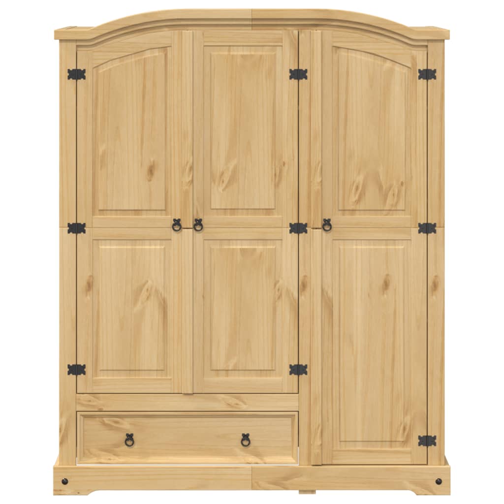 Klædeskab Corona 151,5x52x186 Cm Massivt Fyrretræ - Billede 4