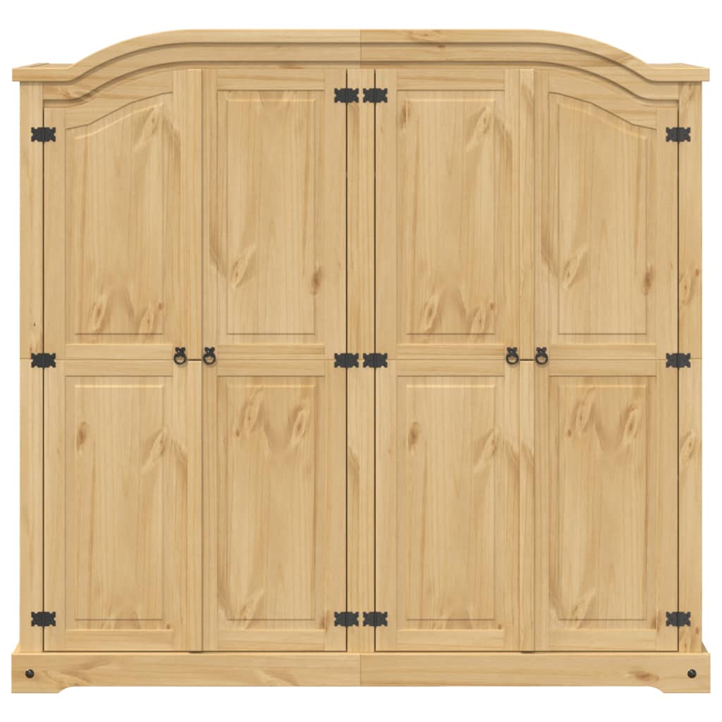 Klædeskab Corona 194x52x186 Cm Massivt Fyrretræ - Billede 4