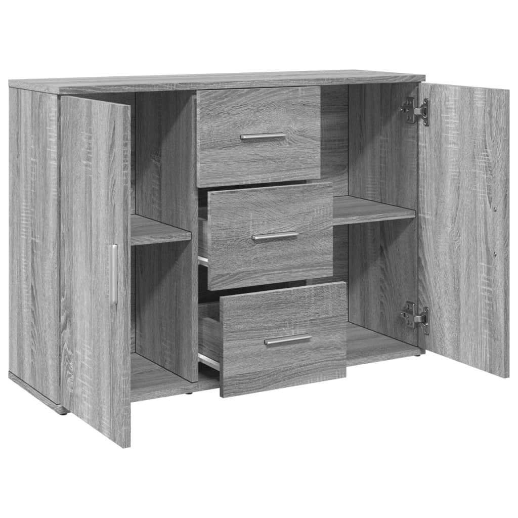 Skænk 90,5X29,5X65 Cm Konstrueret Træ Grå Sonoma-Eg