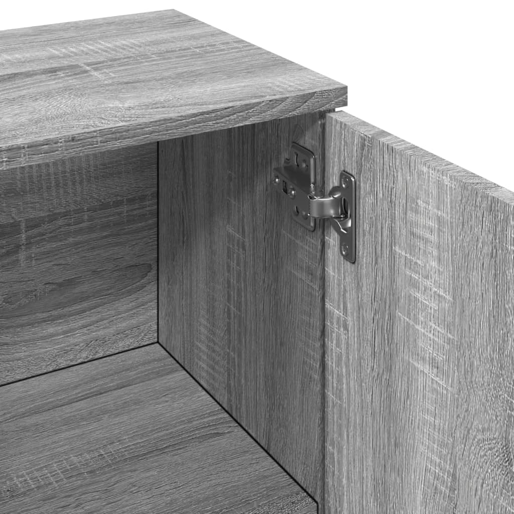 Skænk 90,5X29,5X65 Cm Konstrueret Træ Grå Sonoma-Eg