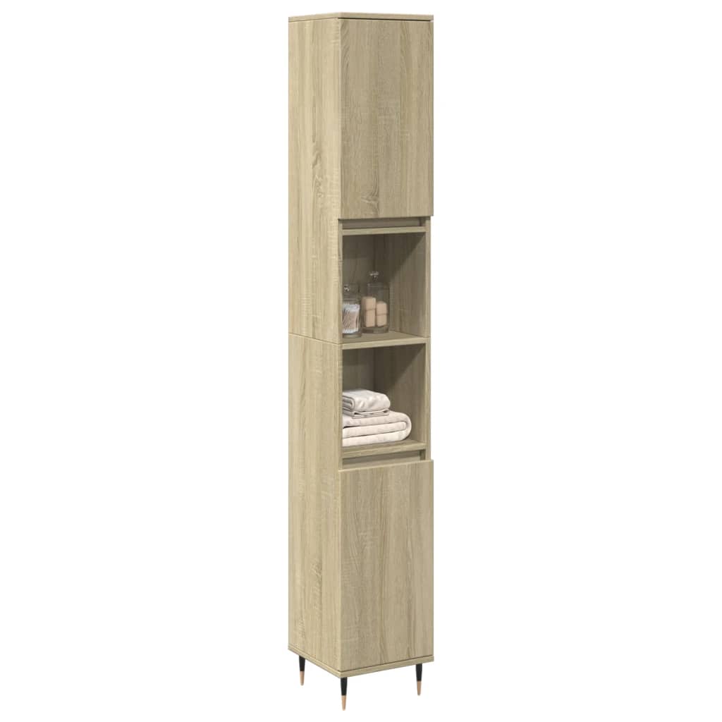 Badeværelsesskab 30x30x190 Cm Konstrueret Træ - Variant 849667