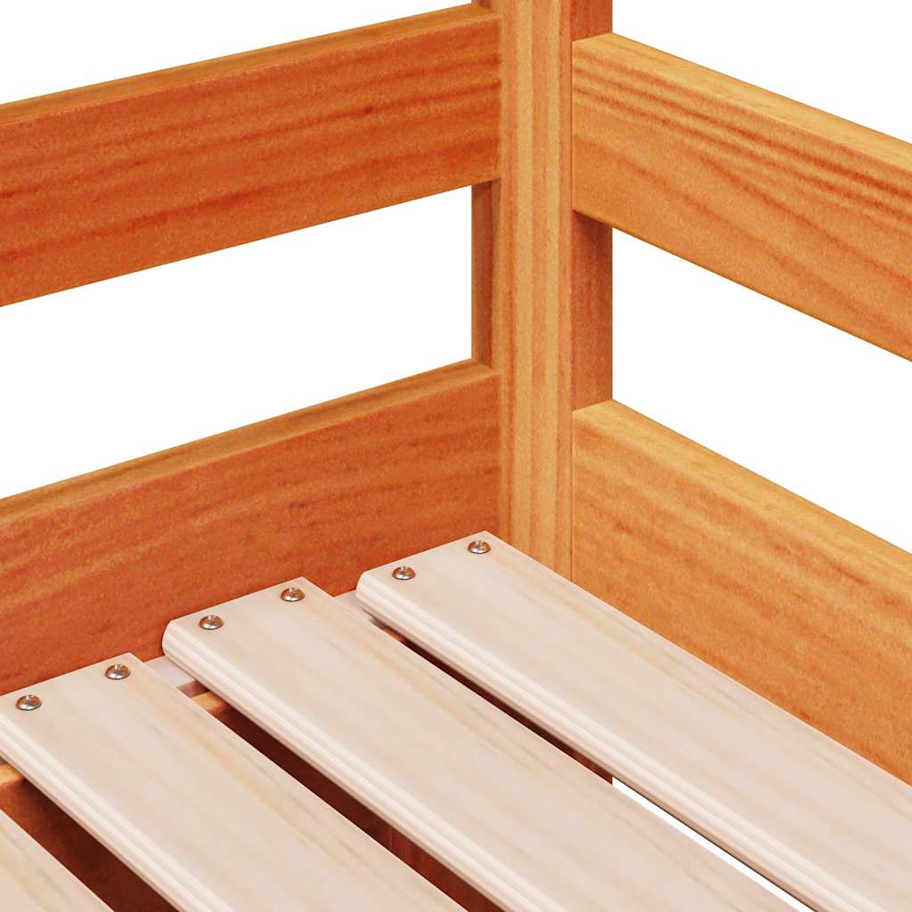 Daybed Med Udtræk Skuffer 90x190 Cm Massivt Fyrretræ Gyldenbrun - Billede 10