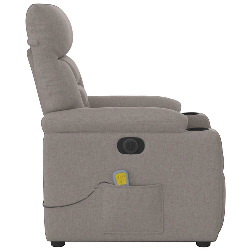 Massagestol Stof Gråbrun