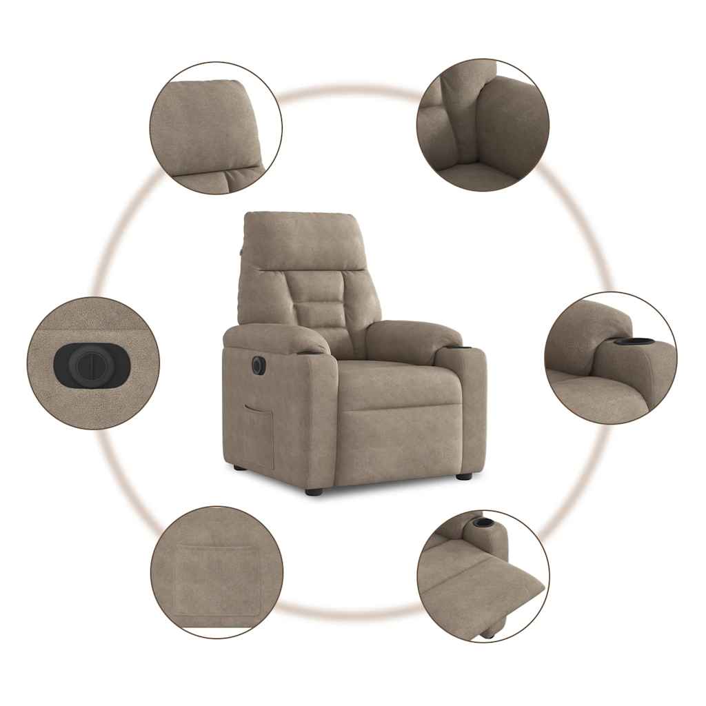 Massagestol Mikrofiberstof Gråbrun