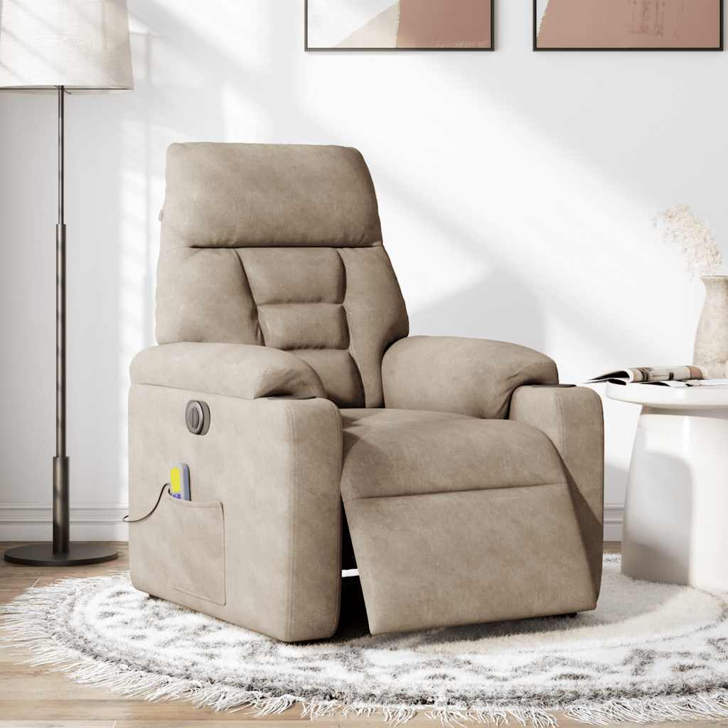 Massagestol Mikrofiberstof Gråbrun