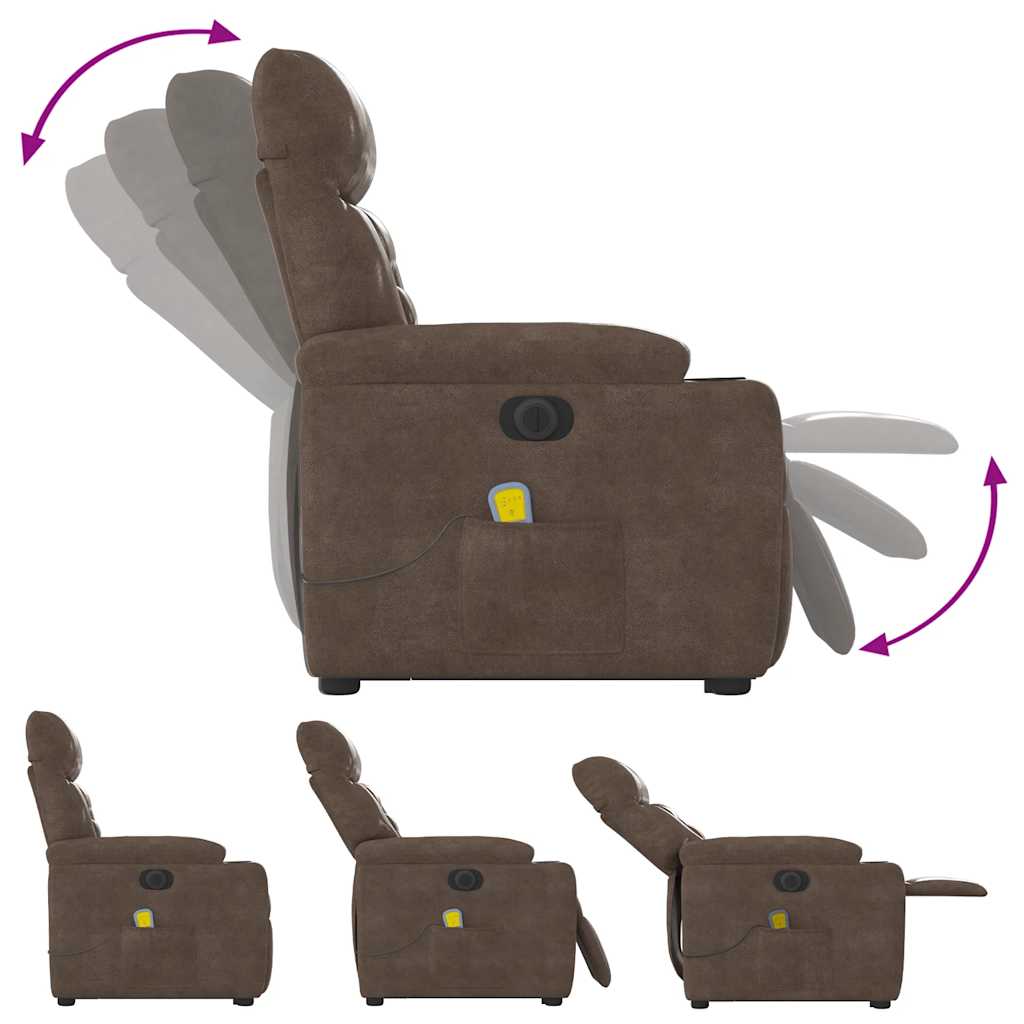 Løftestol Mikrofiberstof Brun