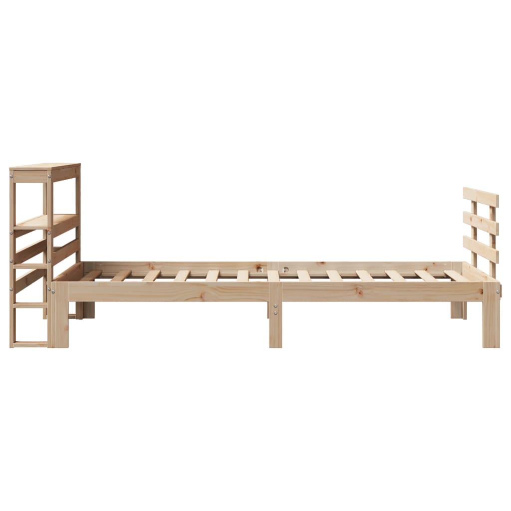 Sengeramme Med Sengegavl 100x200 Cm Massivt Fyrretræ - Billede 7