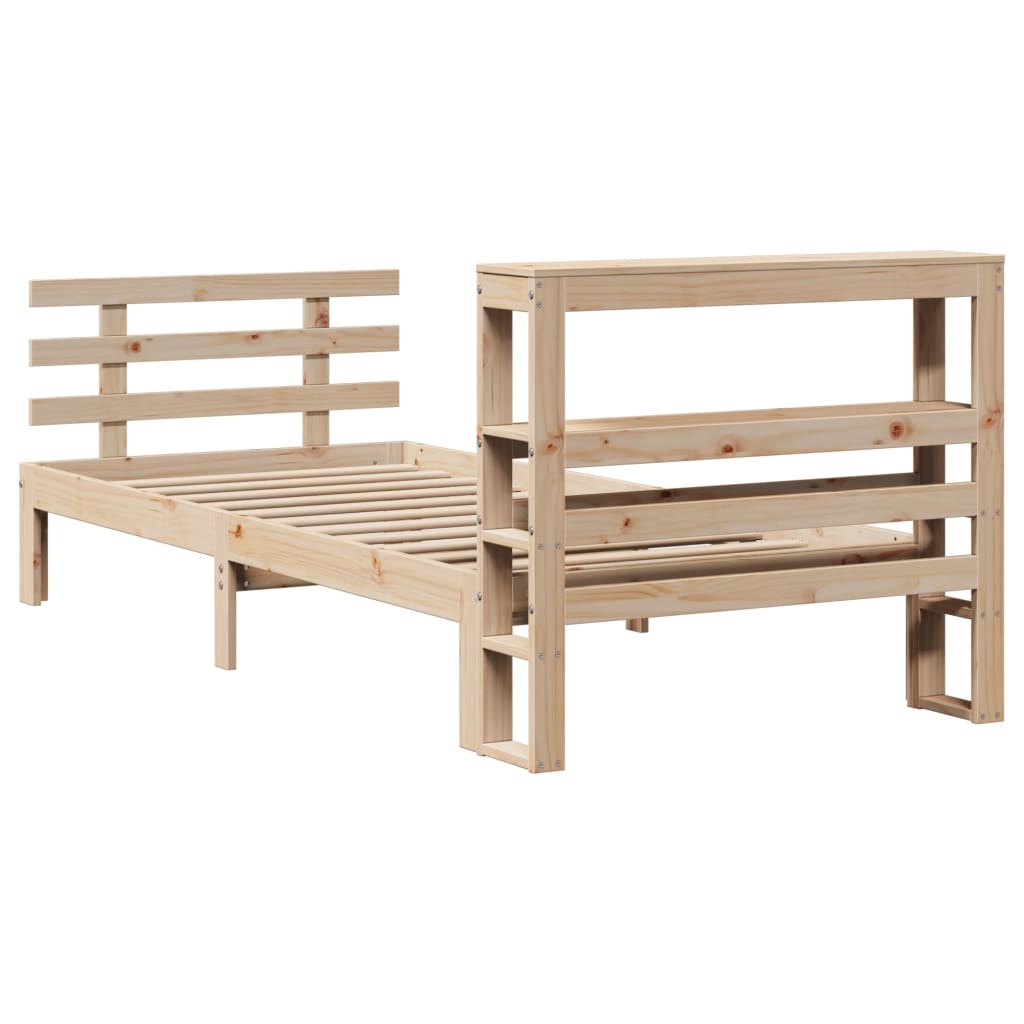 Sengeramme Med Sengegavl 100x200 Cm Massivt Fyrretræ - Billede 8