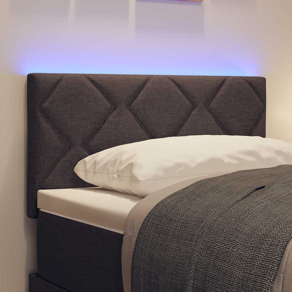 Hovedgærde Med Led -strimmellys Med Hovedgærde Brun 80 Cm Stof - Billede 5