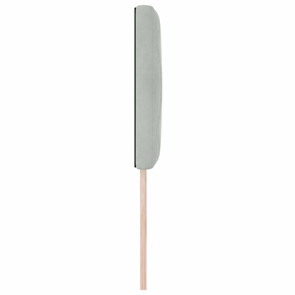 Led-sengegavl Med Led -strimmellys Lysegrå 80 Cm Fløjl - Billede 7