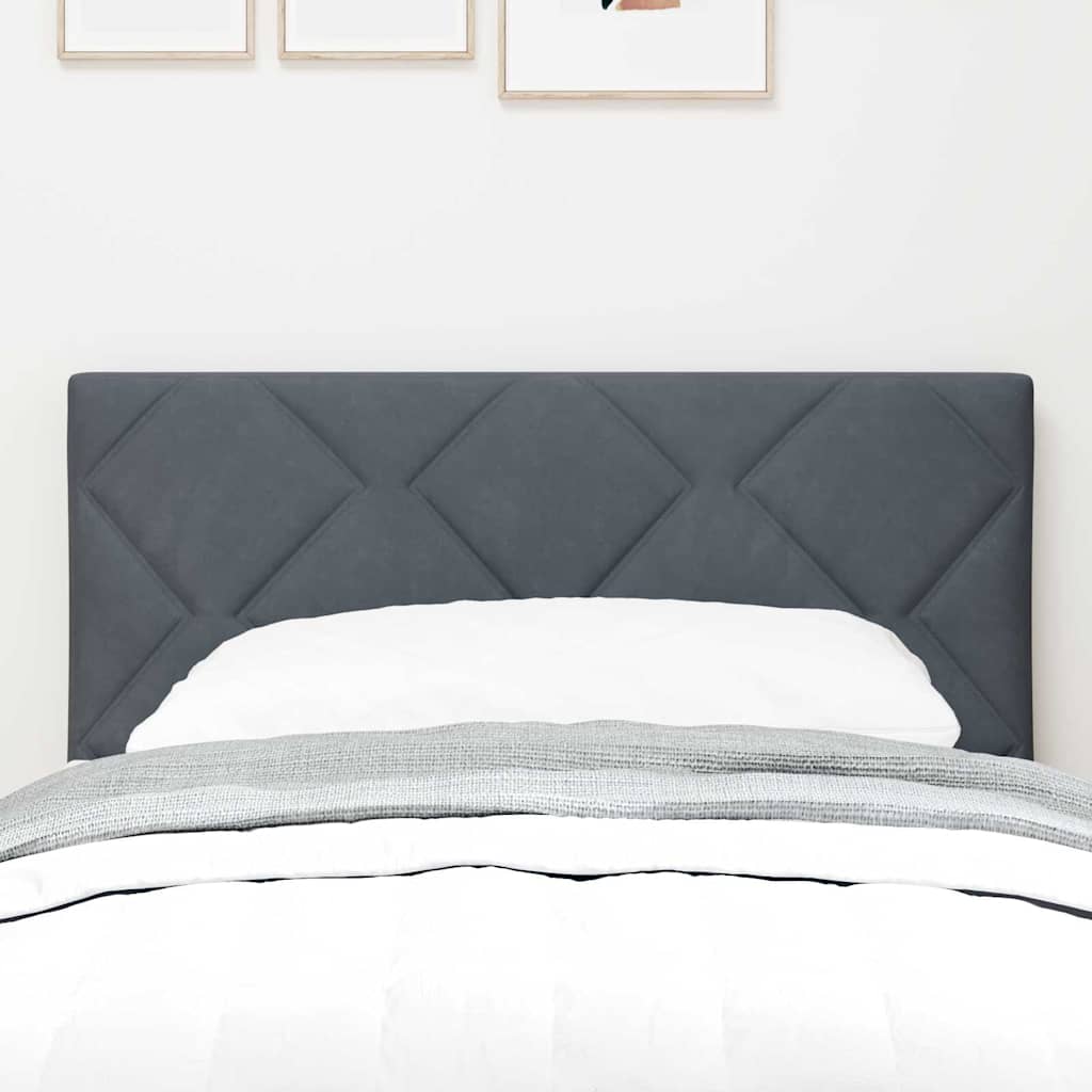 Led-sengegavl Med Led -strimmellys Mørkegrå 80 Cm Fløjl - Billede 4