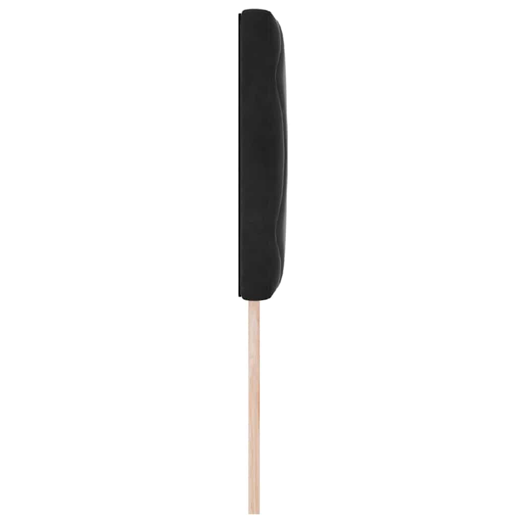 Led-sengegavl Med Led -strimmellys Geometrisk Sort 80 Cm Fløjl - Billede 7