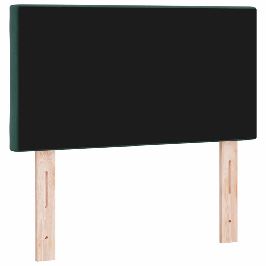 Led-sengegavl Med Led -strimmellys Mørkegrøn 80 Cm Fløjl - Billede 8