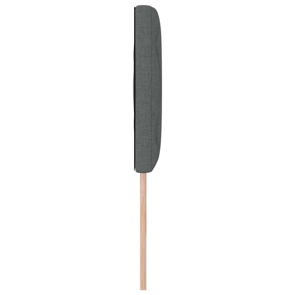Hovedgærde Med Led -strimmellys Med Hovedgærde Grå 144 Cm Stof - Billede 6