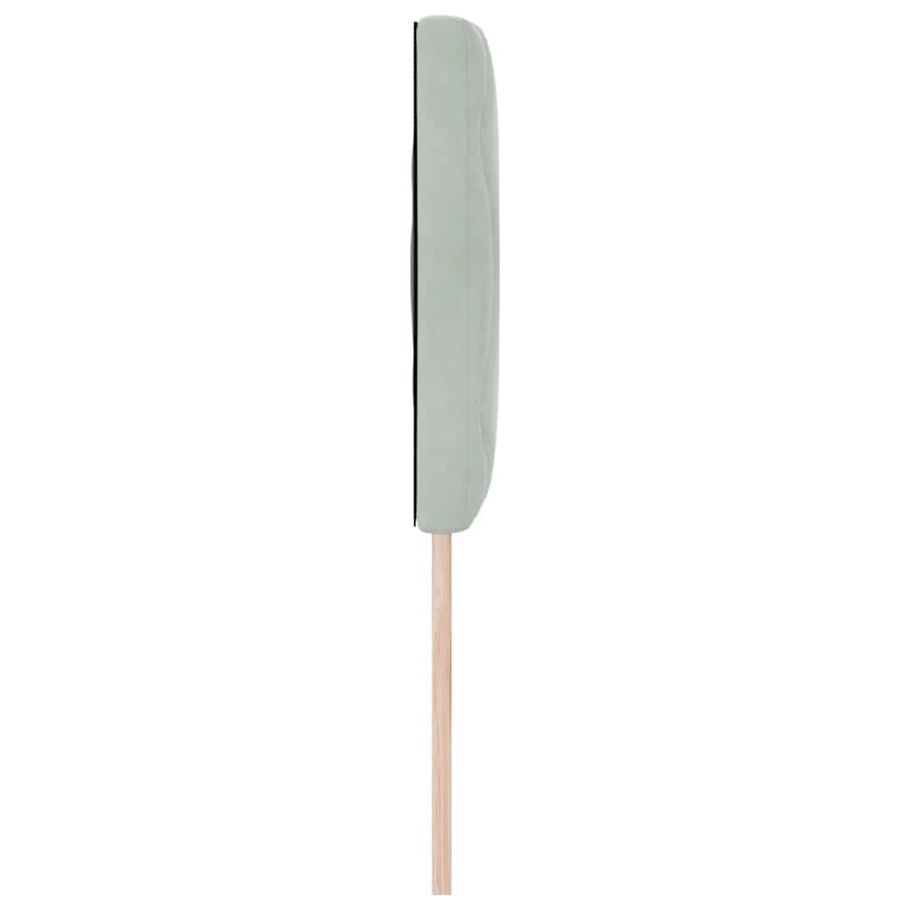 Led-sengegavl Med Led -strimmellys Manuel Lysegrå 144 Cm Fløjl - Billede 6