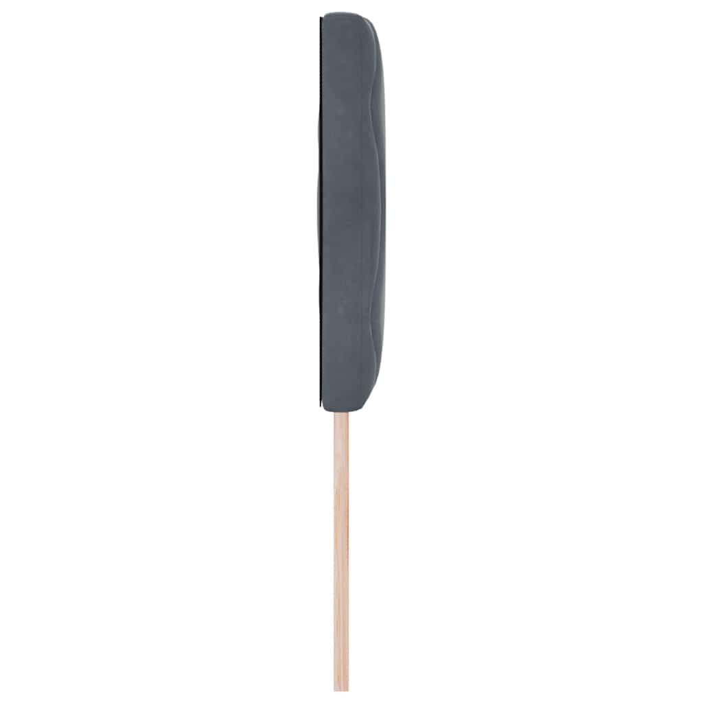 Led-sengegavl Med Led -strimmellys Mørkegrå 144 Cm Fløjl - Billede 7