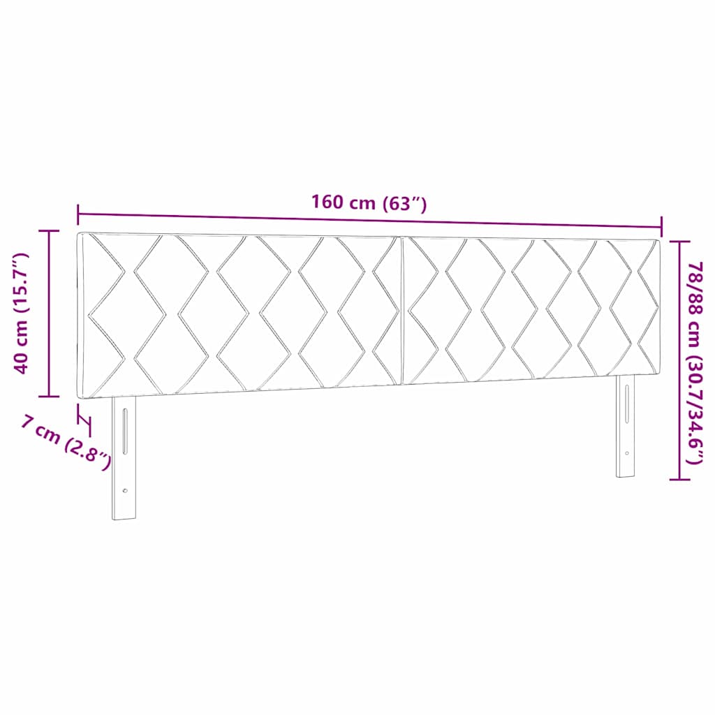 Hovedgærde Med Led -strimmellys Med Hovedgærde Grå 160 Cm Stof - Billede 11