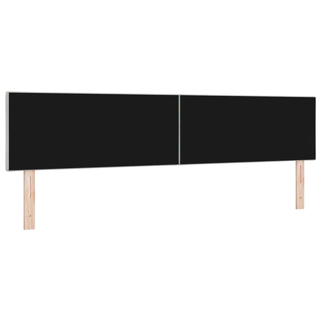 Led-sengegavl Med Led -strimmellys Lysegrå 200 Cm Fløjl - Billede 8