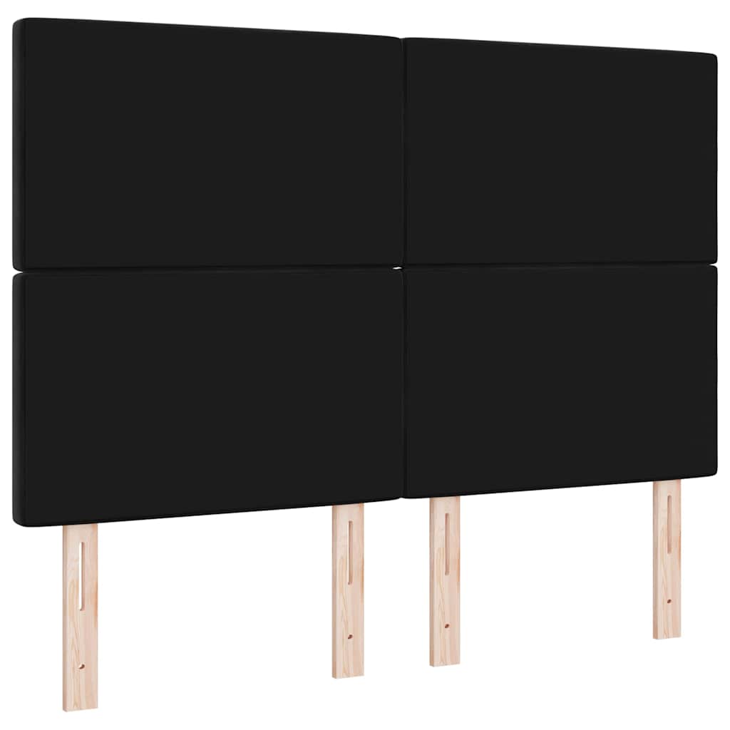 Led Sengegavl Med Led -strimmellys Argyle Sort 144 Cm Fløjl - Billede 8