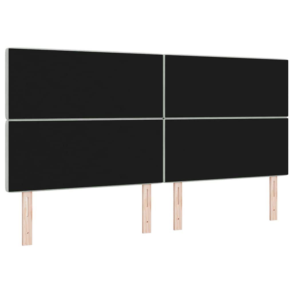 Led Sengegavl Med Led -strimmellys Argyle Lysegrå 100 Cm Fløjl - Billede 8
