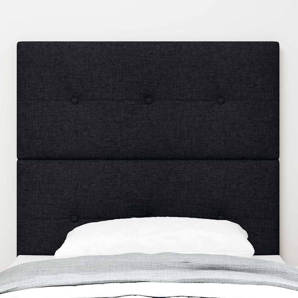 Led Sengegavl Med Led -strimmellys Sort 100 Cm Stof - Billede 4