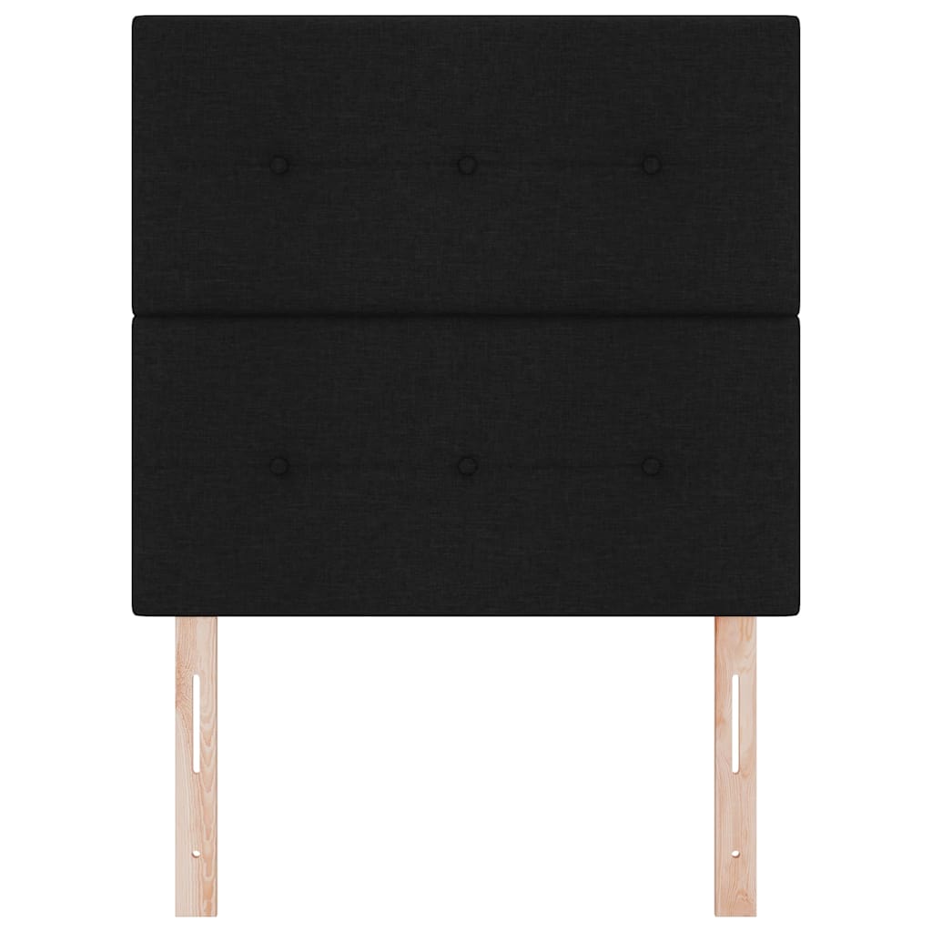Led Sengegavl Med Led -strimmellys Sort 100 Cm Stof - Billede 6