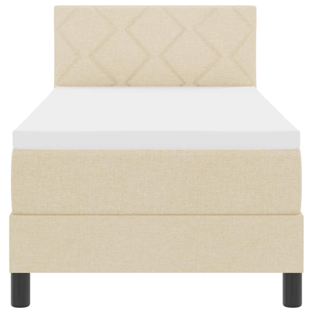 Boxmadras Med Topmadras Med Madras Creme 80 X 200 Cm Stof - Billede 8